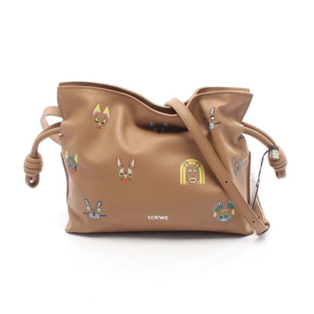 Loewe Futurist Cat Flamenco Shoulder Bag Leather Brown Multicolor